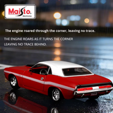Maisto 1:24 1970 Dodge Challenger R/T Coupe Red Licensed Diecast Scale Model Car
