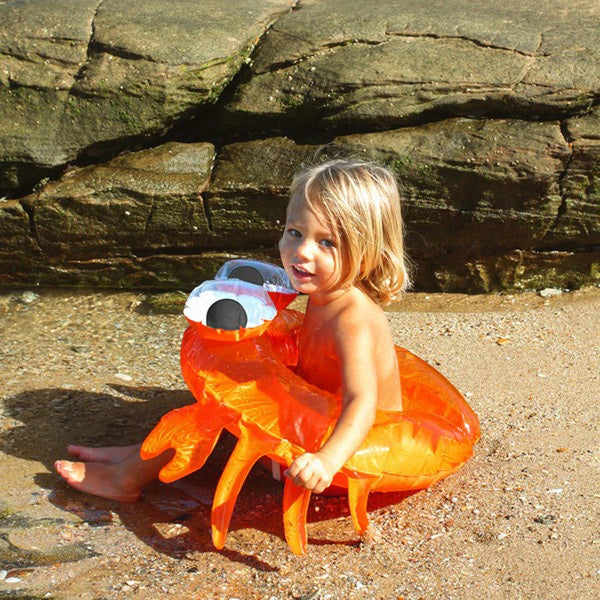 SUNNYLIFE Kids Pool Ring Sonny The Sea Creature - Neon Orange