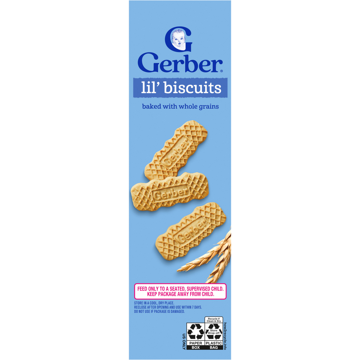 Gerber Lil’ Biscuits Naturally Flavored Baby Snack – 12+ Months