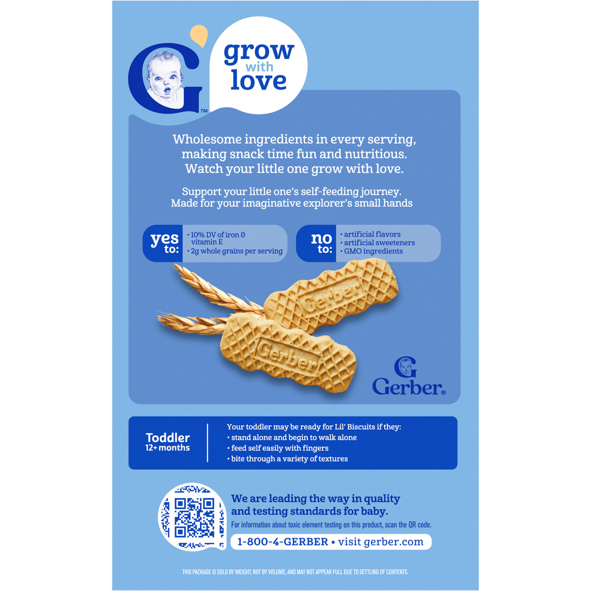 Gerber Lil’ Biscuits Naturally Flavored Baby Snack – 12+ Months