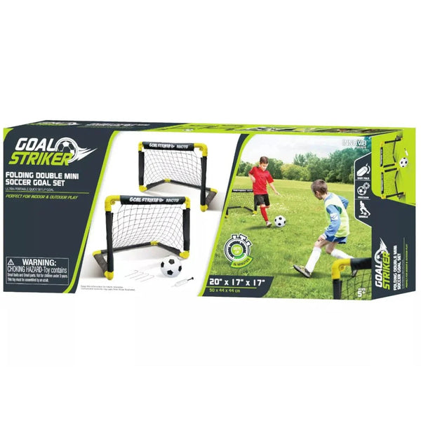 Innov8 Folding Double Mini Soccer Goal Set