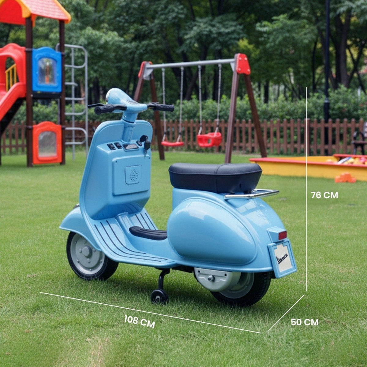 Formula Fun by EMotorad Vespa Toy Ride On Scooter - Blue