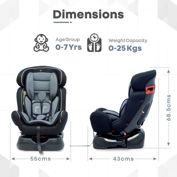 R For Rabbit Car Seat Jack N Jill Grand Black Grey