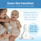 Dr. Brown’s Natural Flow Anti-Colic Options+ Narrow Baby Bottle 250ml Clear