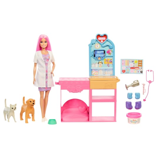 Barbie Fast Cast Veterinarian Clinic Doll & Playset Standard Size Multicolour
