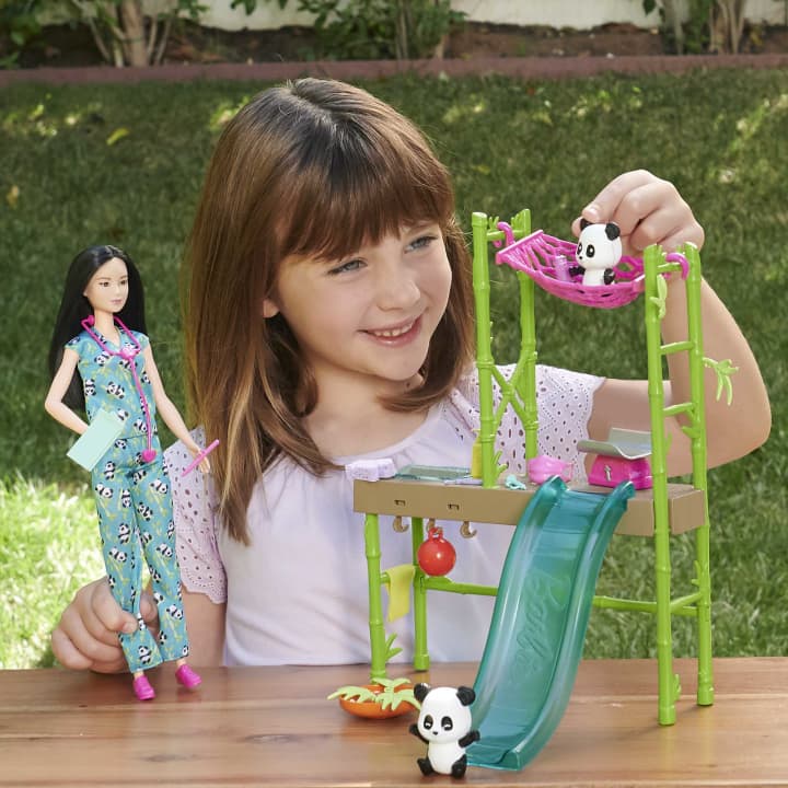 Barbie Panda Care And Rescue Playset With Doll And 20+ Accessories