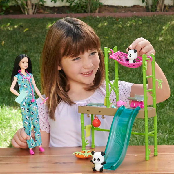 Barbie Panda Care And Rescue Playset With Doll And 20+ Accessories