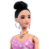 Barbie Deluxe Style Fashion Doll #11 in Pink Denim Star-Print Dress