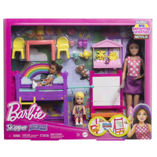 Barbie Skipper Babysitters Inc. Ultimate Daycare Playset with 3 Dolls & 15+ Accessories Multicolour