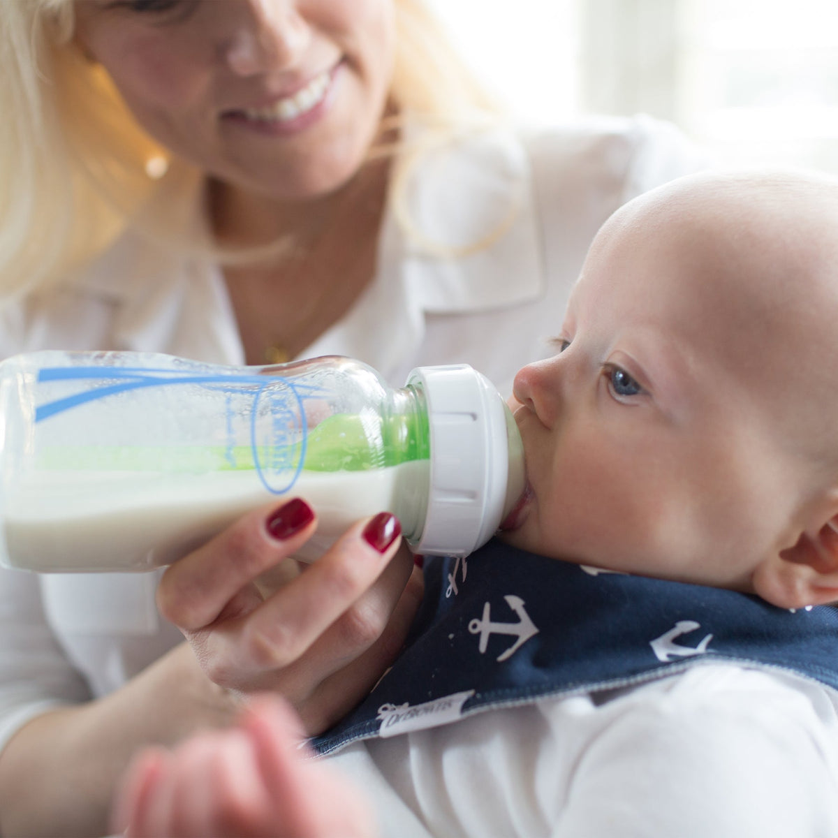 Dr. Brown’s Natural Flow Anti-Colic Options+ Wide-Neck Glass Baby Bottle 270ml Clear