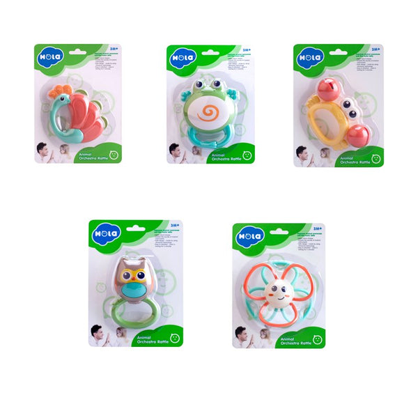 HOLA Animal Orchestra Baby Rattle Set 318B-B – Musical Sensory Toys