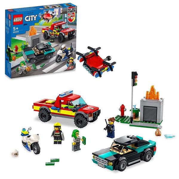 LEGO City Fire Rescue & Police Chase 5+ 295Pcs 60319