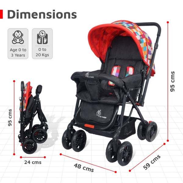 R For Rabbit Stroller Lollipop Lite Black Multi