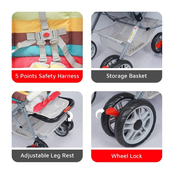 R For Rabbit Stroller Lollipop Lite Rainbow