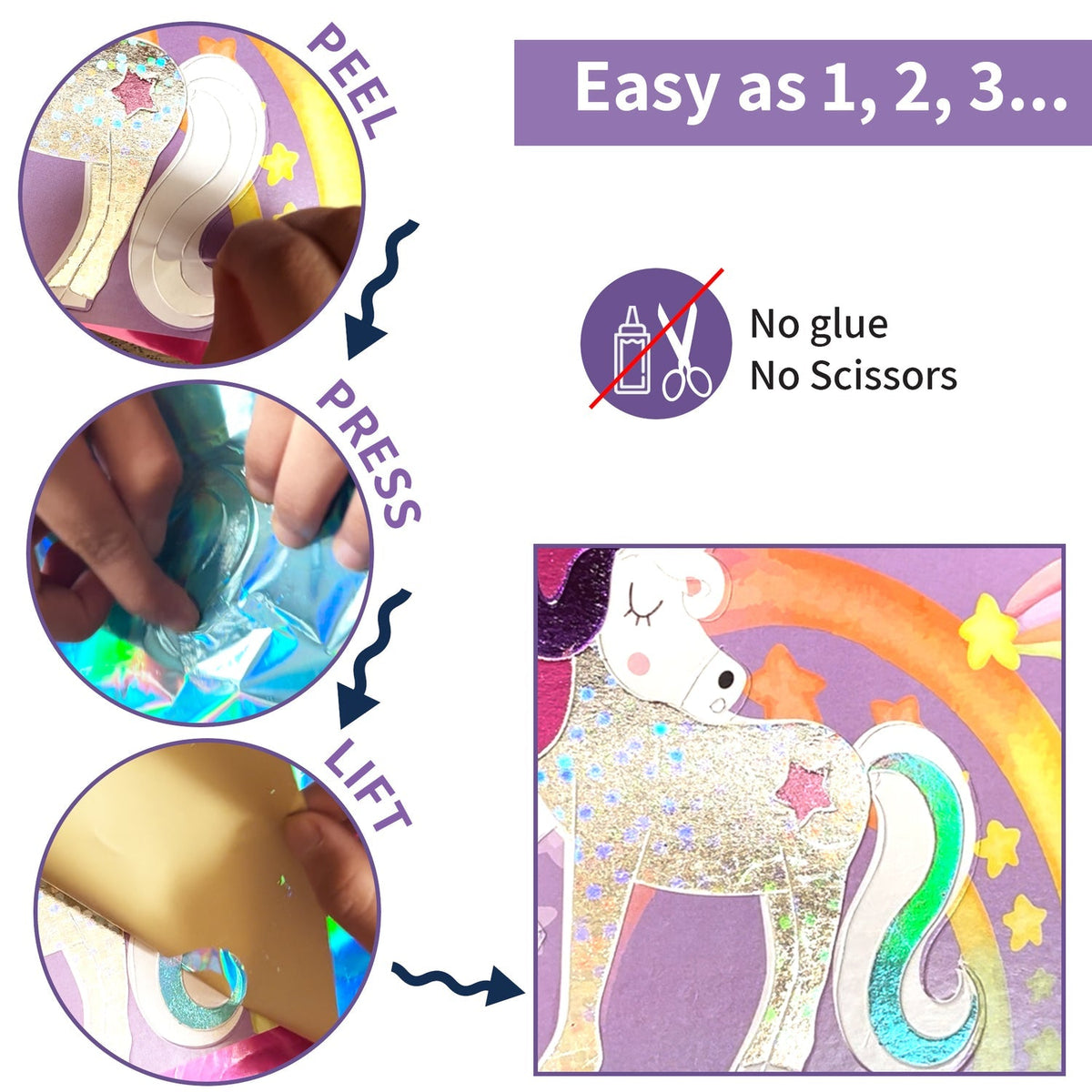 Chalk and Chuckles Fabulous Foil Art Magical World 15 × 19 × 3.8 cm Multicolor