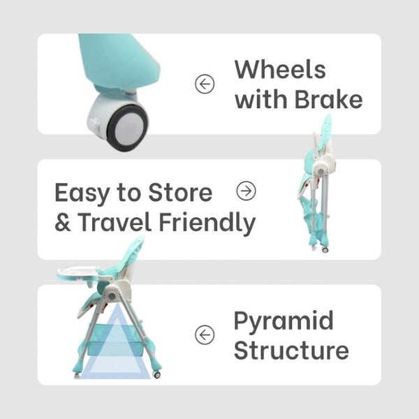 R For Rabbit High Chair Marshmallow Green