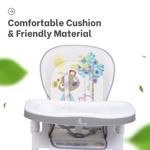 R For Rabbit High Chair Marshmallow Grey