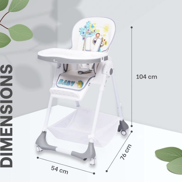 R For Rabbit High Chair Marshmallow Grey