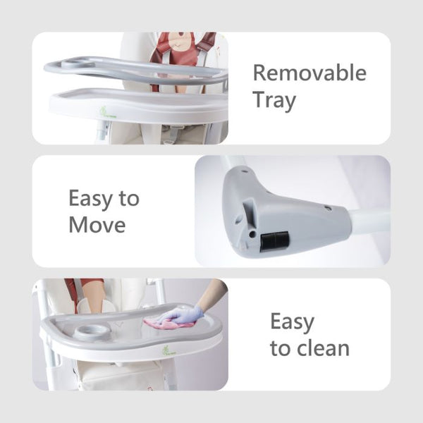 R For Rabbit High Chair Marshmallow Lite Grey