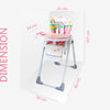 R For Rabbit High Chair Marshmallow Lite Pink