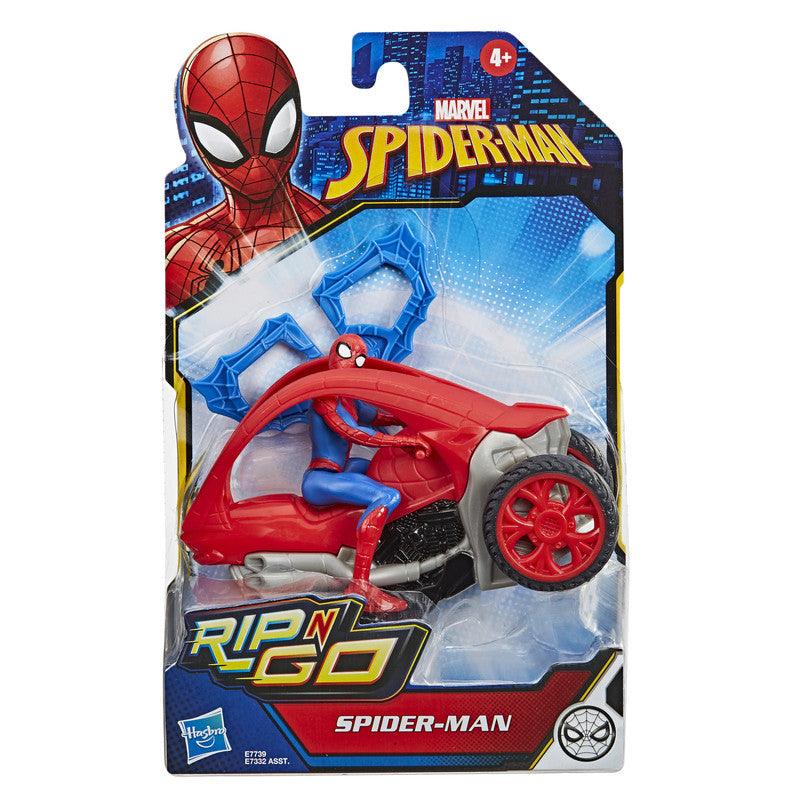 Marvel Spider-Man Rip N Go Stunt Vehicle 6-Inch 4Y+ – Red Blue