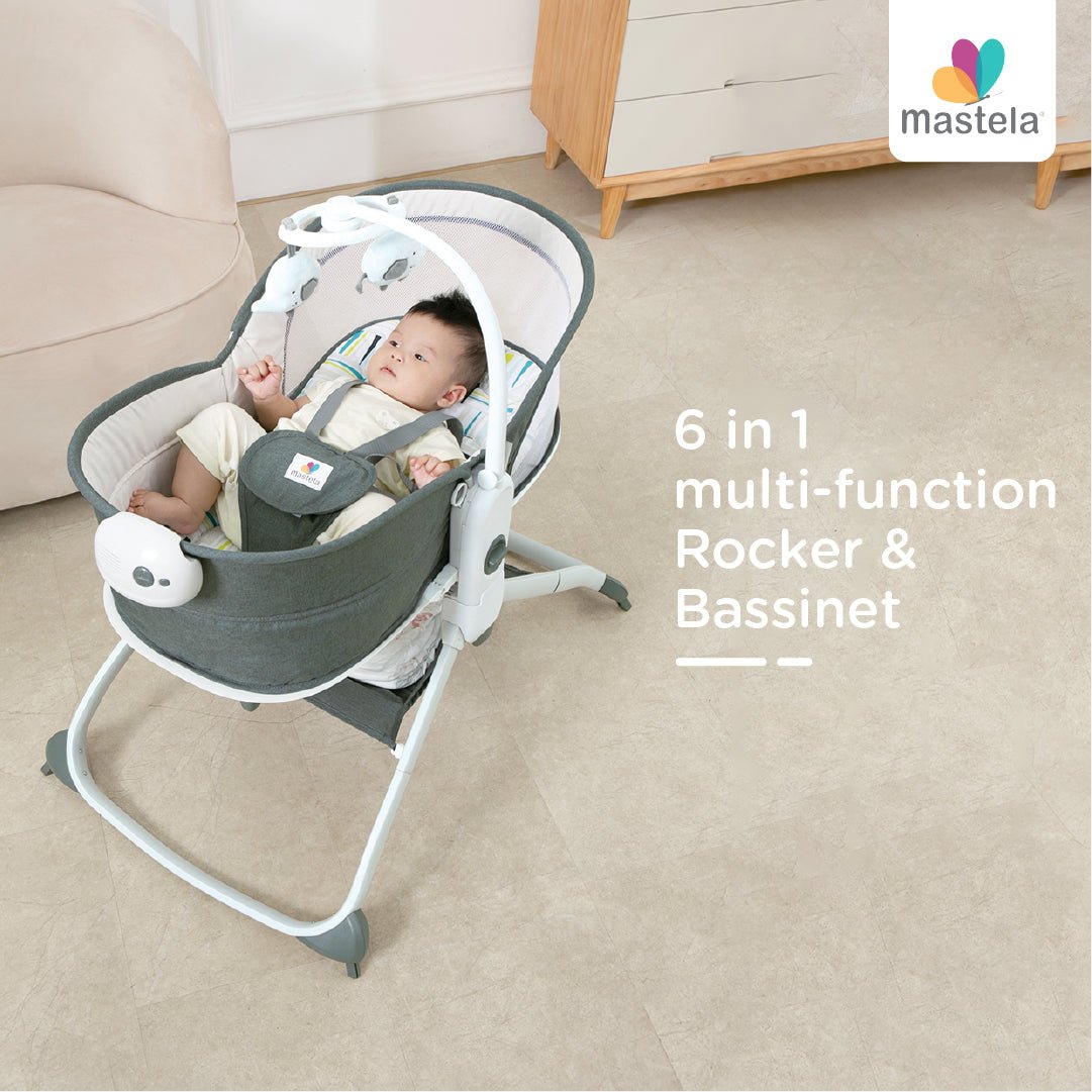 Mastela 6-in-1 Multi-Function Rocker & Bassinet Birth to 36 Months Teal