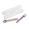 Melii Detachable Spoon & Fork With Case - Pink Spoon Purple Fork