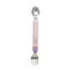 Melii Detachable Spoon & Fork With Case - Pink Spoon Purple Fork
