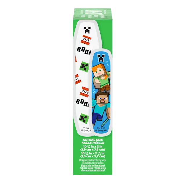 BAND-AID Brand Minecraft Adhesive Bandages 20 Count – Assorted