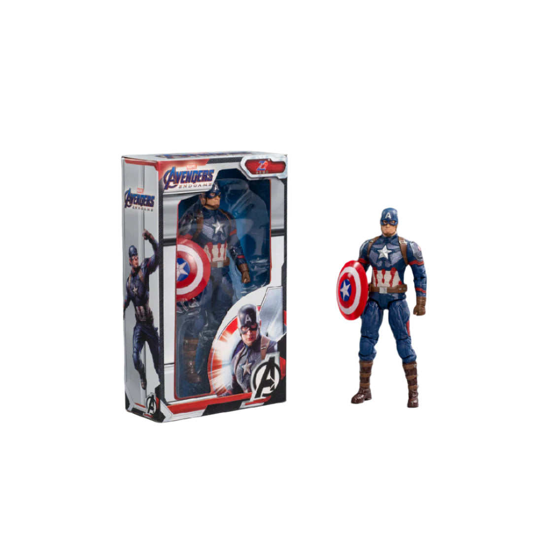 ZD Toys Marvel Avengers Endgame Captain America Action Figure 7 Inch Multicolor