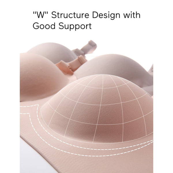 Momcozy YN21 Ultra Soft Seamless Nursing Bra 3 Pack L Black Beige Cream