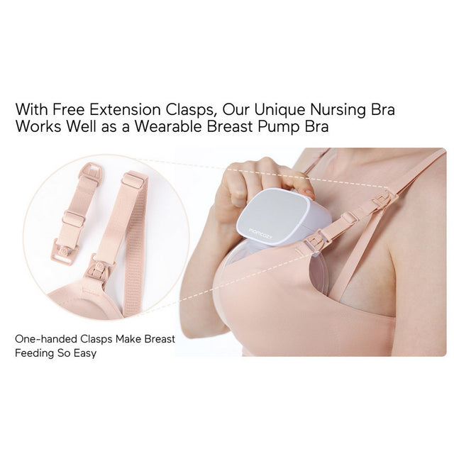 Momcozy YN21 Ultra Soft Seamless Nursing Bra 3 Pack L Black Beige Cream