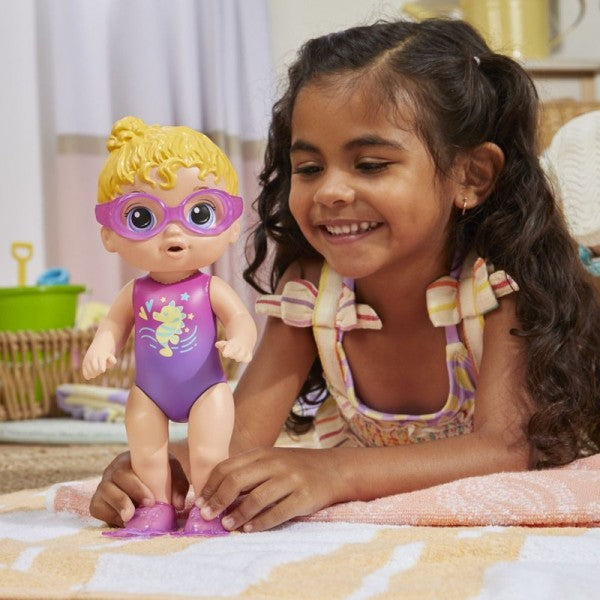 Baby Alive Sunny Swimmer 10-Inch Water Baby Doll with Goggles & Flippers – 3Y+