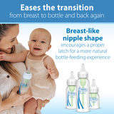 Dr. Brown’s Natural Flow Narrow Level 2 Nipple 2-Pack 3m+ Clear
