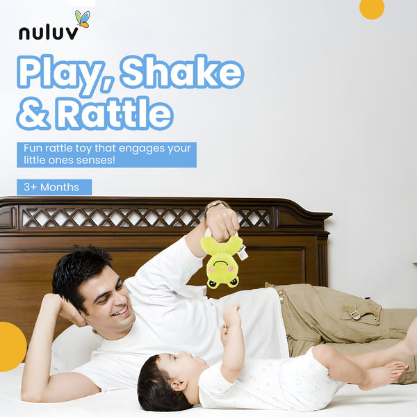 Nuluv Soft Toys Frog Ring Rattle