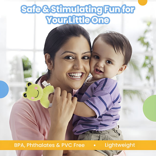 Nuluv Soft Toys Frog Ring Rattle