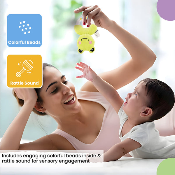 Nuluv Soft Toys Frog Ring Rattle