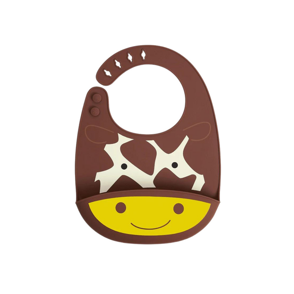 Skip Hop Zoo Fold & Go Silicone Bib Giraffe