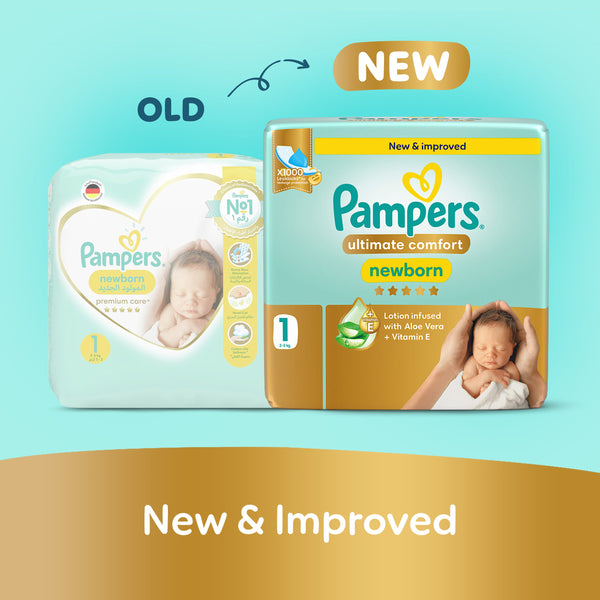 Pampers Ultimate Comfort Newborn Size 12-5kg 50Diapers