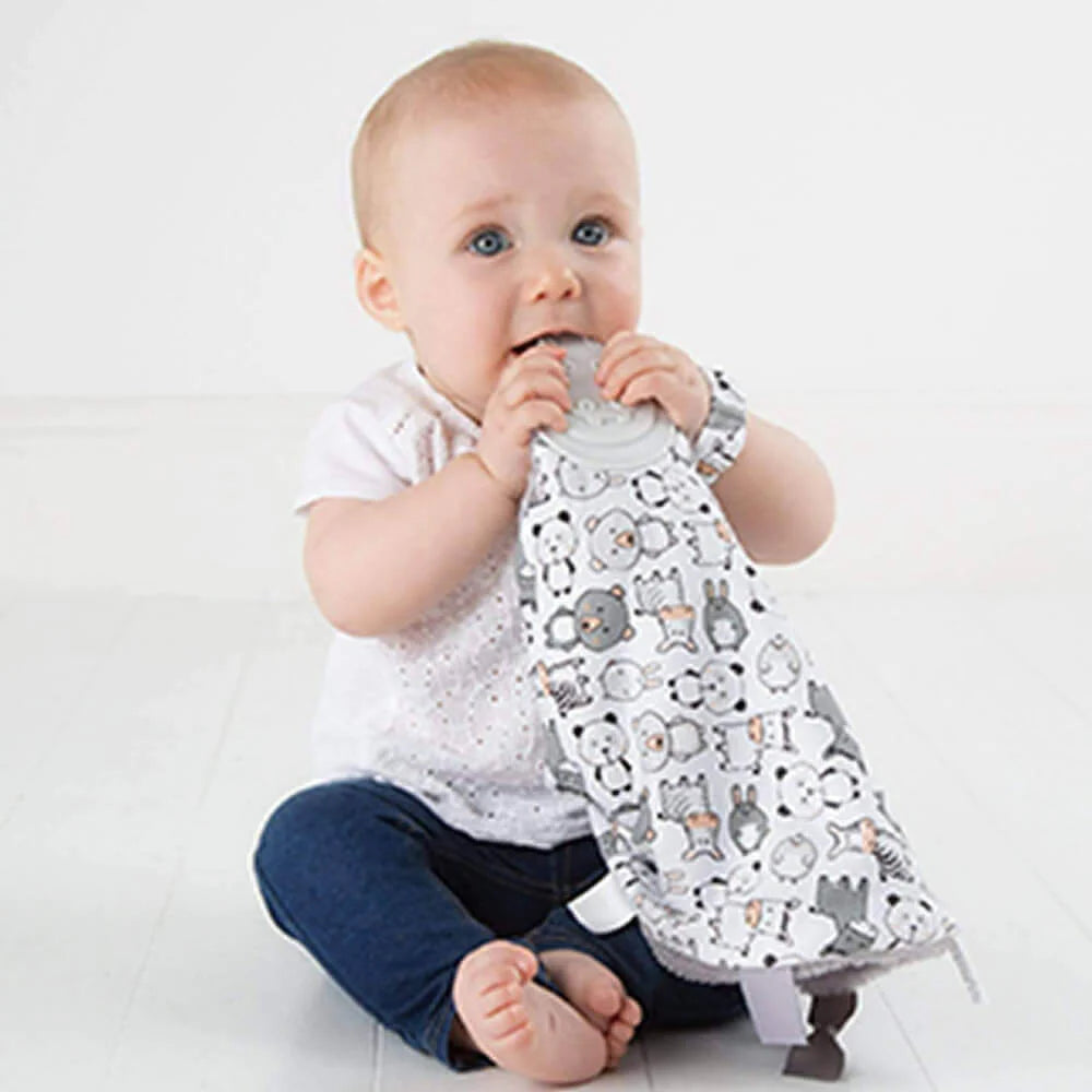 Cheeky Chompers Comfortchew Baby Comforter with Teether 30 × 44 cm Panda Pals