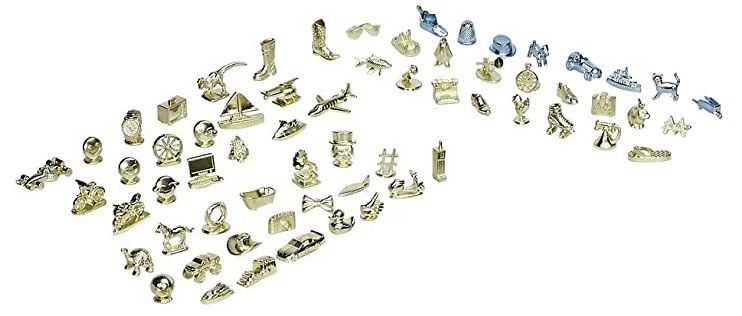 Hasbro Monopoly Signature Token Collection Black & Gold