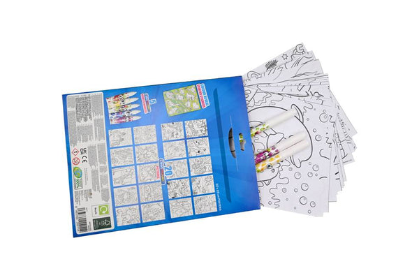 SCENTOS Clean Coloring Markers- Adventure 20 Pictures