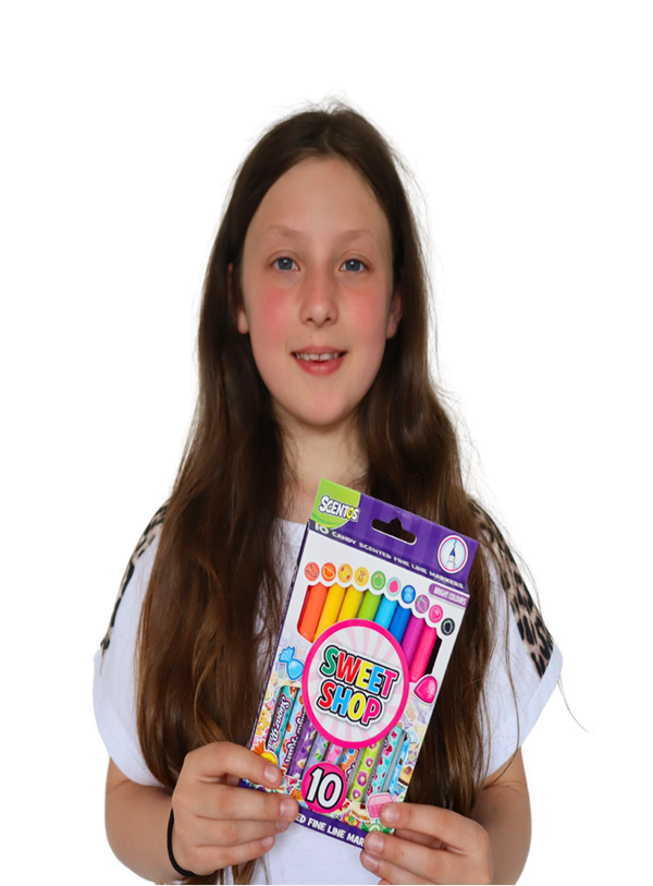Scentos Sweet Shop Fine Line Markers, Pack of 10