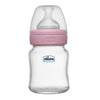 Chicco Well-Being Glass Feeding Bottle 120ml, Slow Flow Pink 0M+
