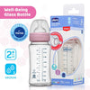 Chicco Well-Being Glass Feeding Bottle 240ML Medium Flow Pink