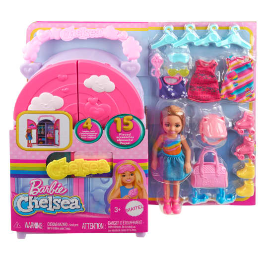 Barbie Chelsea Doll & Closet Playset Standard Size Multicolour