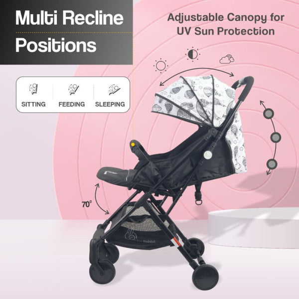 R For Rabbit Stroller Pocket Stroller Lite Black White