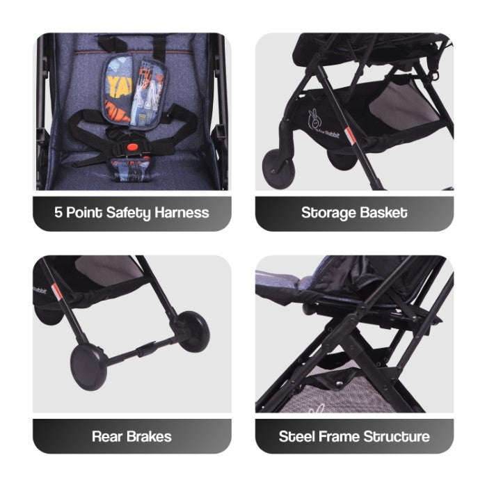 R For Rabbit Stroller Pocket Stroller Lite Grey