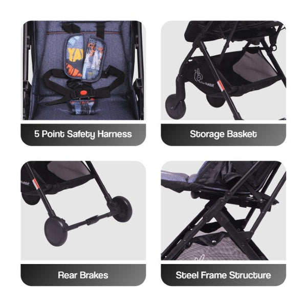 R For Rabbit Stroller Pocket Stroller Lite Grey