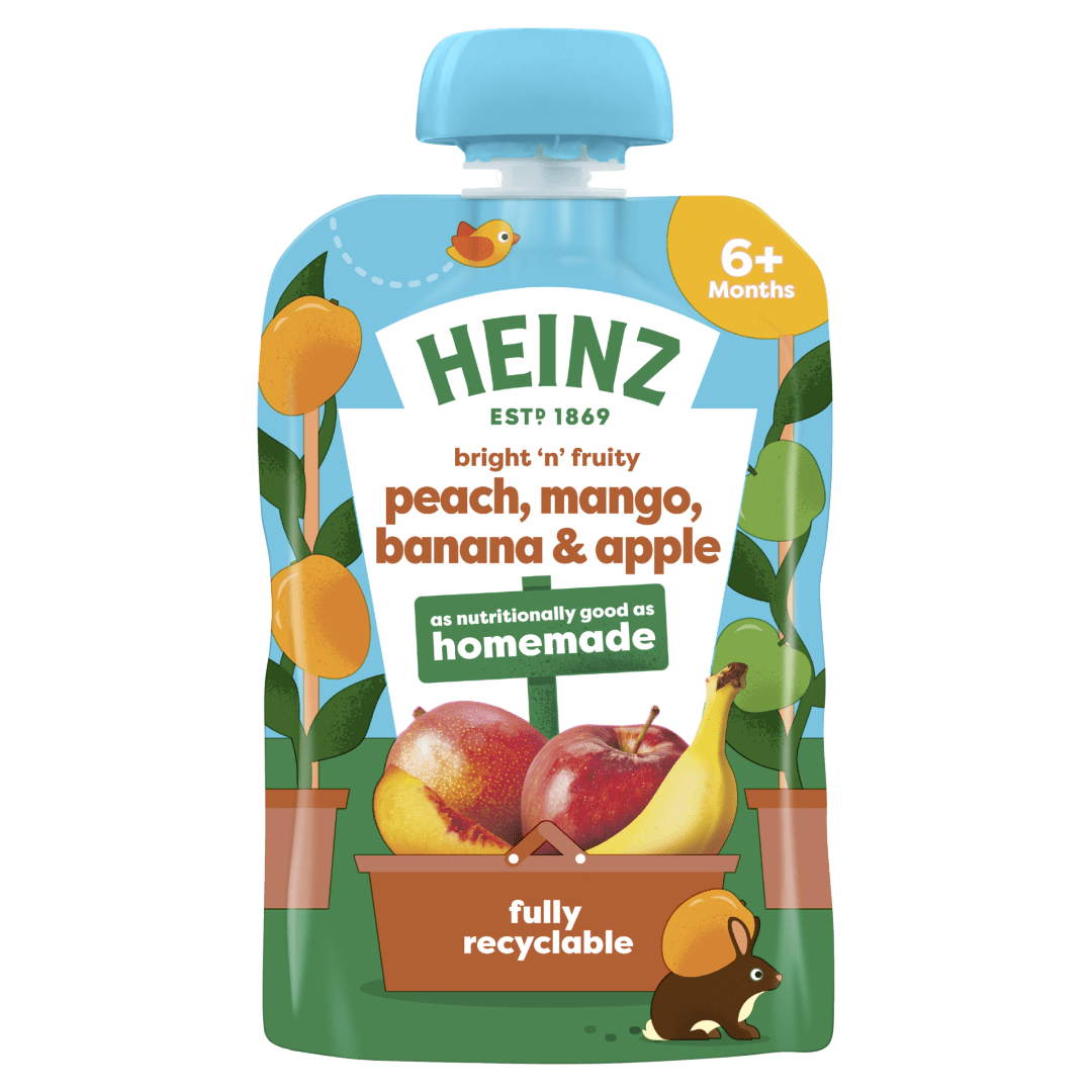 Heinz Peach Mango & Banana Baby Food Pouch – 6+ Months